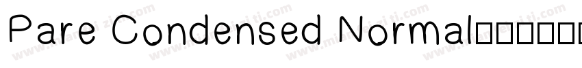 Pare Condensed Normal字体转换